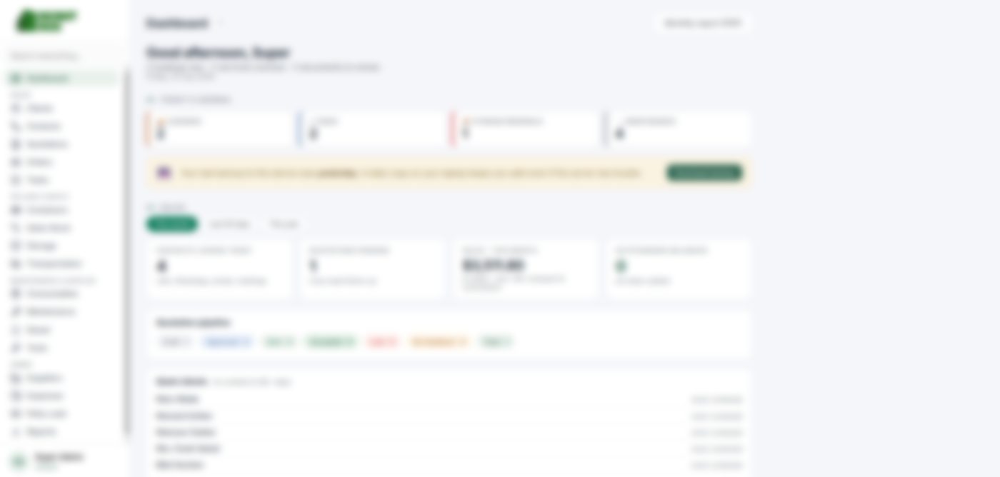 Logistics CRM dashboard